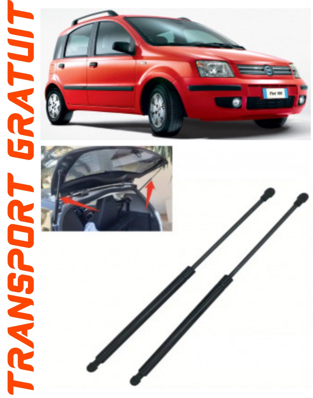 Set 2 amortizoare Haion portbagaj pentru masina Fiat Panda