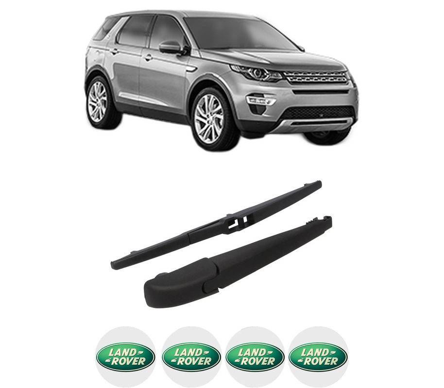 Set brat stergator spate cu lamela pentru LAND ROVER DISCOVERY SPORT (L550) din 2014-2020, pentru spate, din cauciuc siliconat rezistent, Cri-Flo, 4 stickere auto LAND ROVER