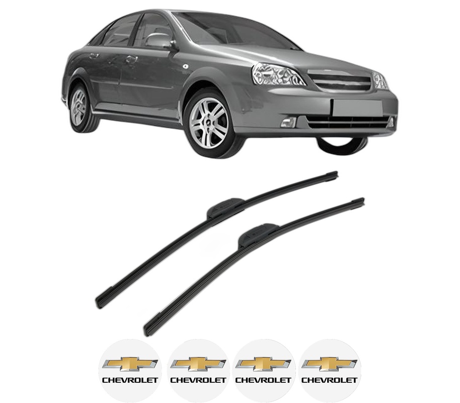 Set stergatoare auto CHEVROLET LACETTI (J200) din 2005-2007, pentru parbriz auto, 2 bucati, Bosch Aerotwin Retrofit, din cauciuc siliconat rezistent, 4 Stickere Auto CHEVROLET