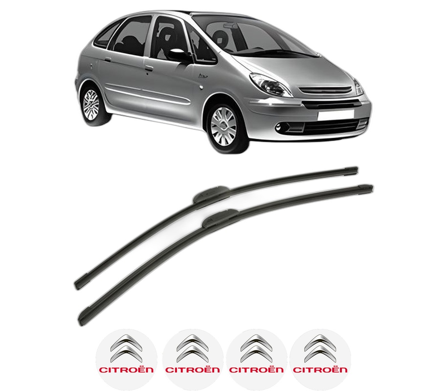 Set stergatoare auto CITROEN XSARA PICASSO (N68) din 1999-2012, pentru parbriz auto, 2 bucati, Bosch Aerotwin Retrofit, din cauciuc siliconat rezistent, 4 Stickere Auto CITROEN