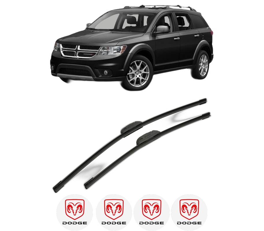 Set stergatoare auto DODGE JOURNEY din 2008-2012, pentru parbriz auto, 2 bucati, Bosch Aerotwin Retrofit, din cauciuc siliconat rezistent, 4 Stickere Auto DODGE
