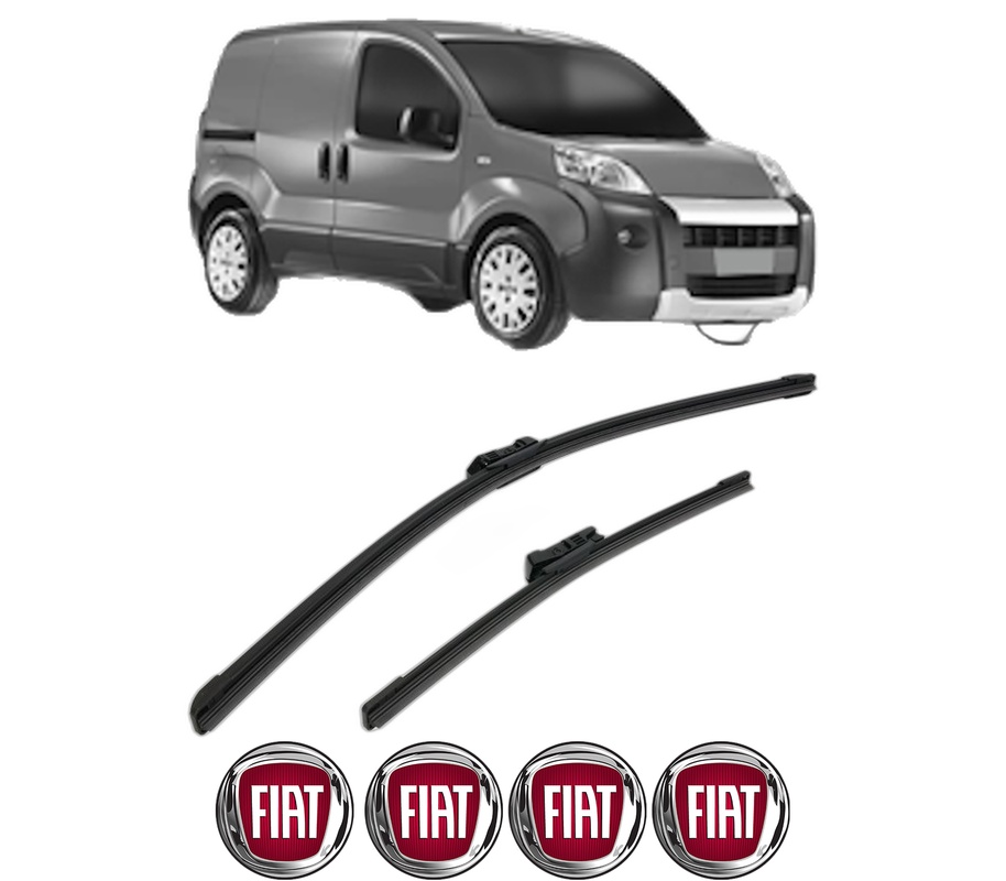 Set stergatoare auto FIAT 500 (312_) din 2007-2021, pentru parbriz auto, 2 bucati, Bosch Aerotwin, din cauciuc siliconat rezistent, 4 Stickere Auto FIAT