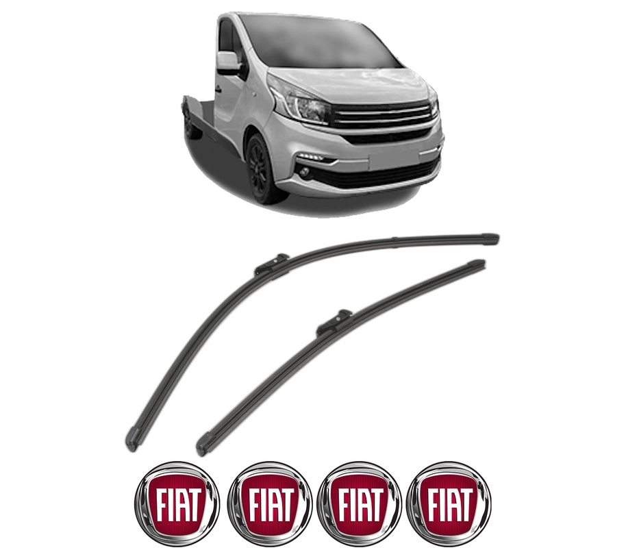 Set stergatoare auto FIAT TALENTO Platform/Chassis (296_) din 2016-2019, pentru parbriz auto, 2 bucati, Valeo Silencio Xtrm, din cauciuc siliconat rezistent, 4 Stickere Auto FIAT