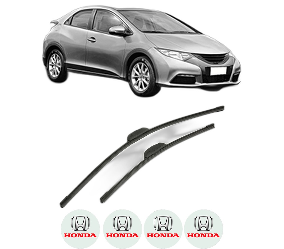 Set stergatoare auto HONDA CIVIC IX (FK) din 2012-2016, pentru parbriz auto, 2 bucati, Bosch Aerotwin Retrofit, din cauciuc siliconat rezistent, 4 Stickere Auto HONDA