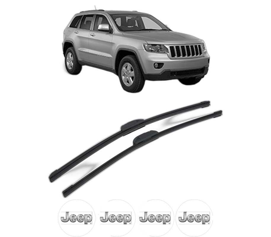 Set stergatoare auto JEEP GRAND CHEROKEE IV (WK, WK2) din 2010-2017, pentru parbriz auto, 2 bucati, Bosch Aerotwin Retrofit, din cauciuc siliconat rezistent, 4 Stickere Auto JEEP