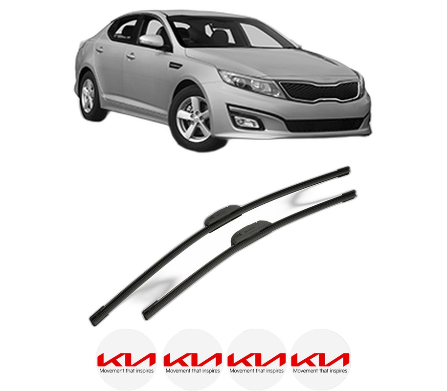Set stergatoare auto KIA OPTIMA (FSGDS6B) din 2010-2013, pentru parbriz auto, 2 bucati, Bosch Aerotwin Retrofit, din cauciuc siliconat rezistent, 4 Stickere Auto KIA