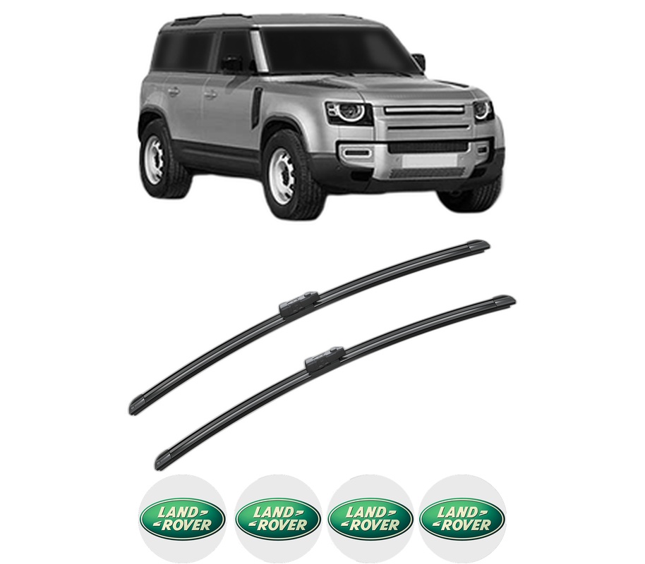 Set stergatoare auto LAND ROVER DEFENDER Van (L663) din 2020, pentru parbriz auto, 2 bucati, Bosch Aerotwin, din cauciuc siliconat rezistent, 4 Stickere Auto LAND ROVER