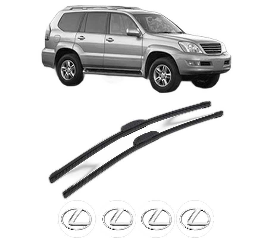 Set stergatoare auto LEXUS GX (_J12_) din 2001-2009, pentru parbriz auto, 2 bucati, Bosch Aerotwin Retrofit, din cauciuc siliconat rezistent, 4 Stickere Auto LEXUS