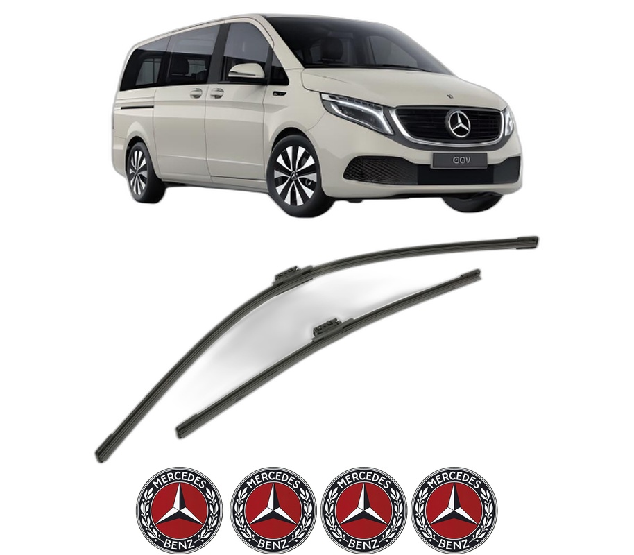 Set stergatoare auto MERCEDES-BENZ EQV (W447) din 2020, pentru parbriz auto, 2 bucati, Bosch Aerotwin, din cauciuc siliconat rezistent, 4 Stickere Auto MERCEDES-BENZ