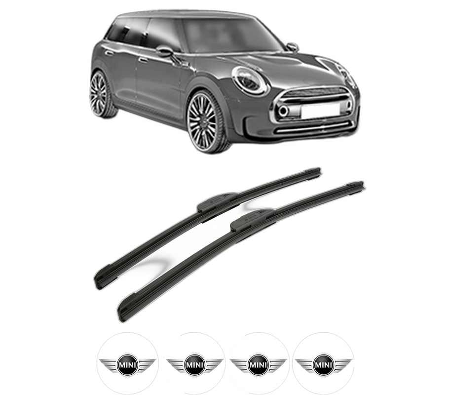 Set stergatoare auto MINI MINI CLUBMAN (R55) din 2007-2014, pentru parbriz auto, 2 bucati, Bosch Aerotwin Retrofit, din cauciuc siliconat rezistent, 4 Stickere Auto MINI