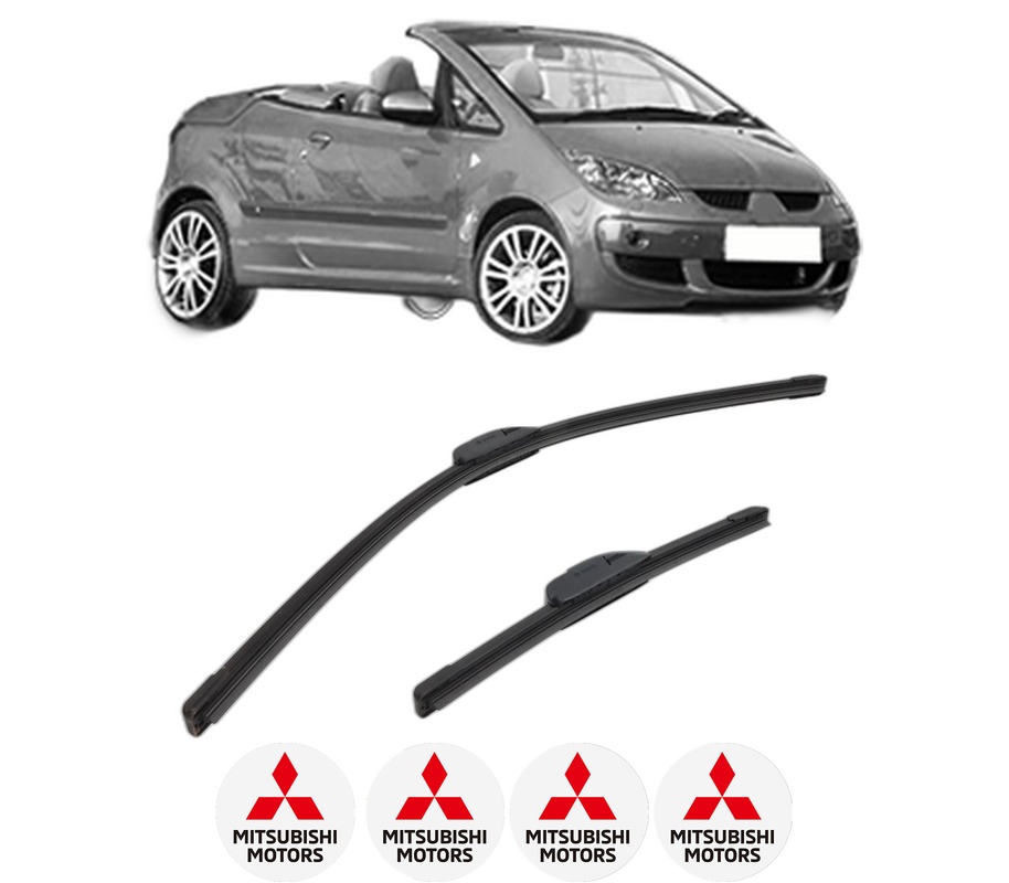 Set stergatoare auto MITSUBISHI COLT CZC VI Convertible (RG) din 2006, pentru parbriz auto, 2 bucati, Bosch Aerotwin Retrofit, din cauciuc siliconat rezistent, 4 Stickere Auto MITSUBISHI