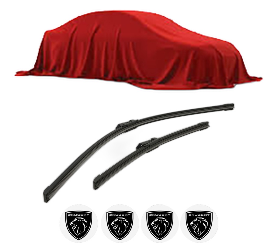 Set stergatoare auto PEUGEOT 3008 III (KA_, KB_, KC_) din 2023-2024, pentru parbriz auto, 2 bucati, Bosch Aerotwin, din cauciuc siliconat rezistent, 4 Stickere Auto PEUGEOT