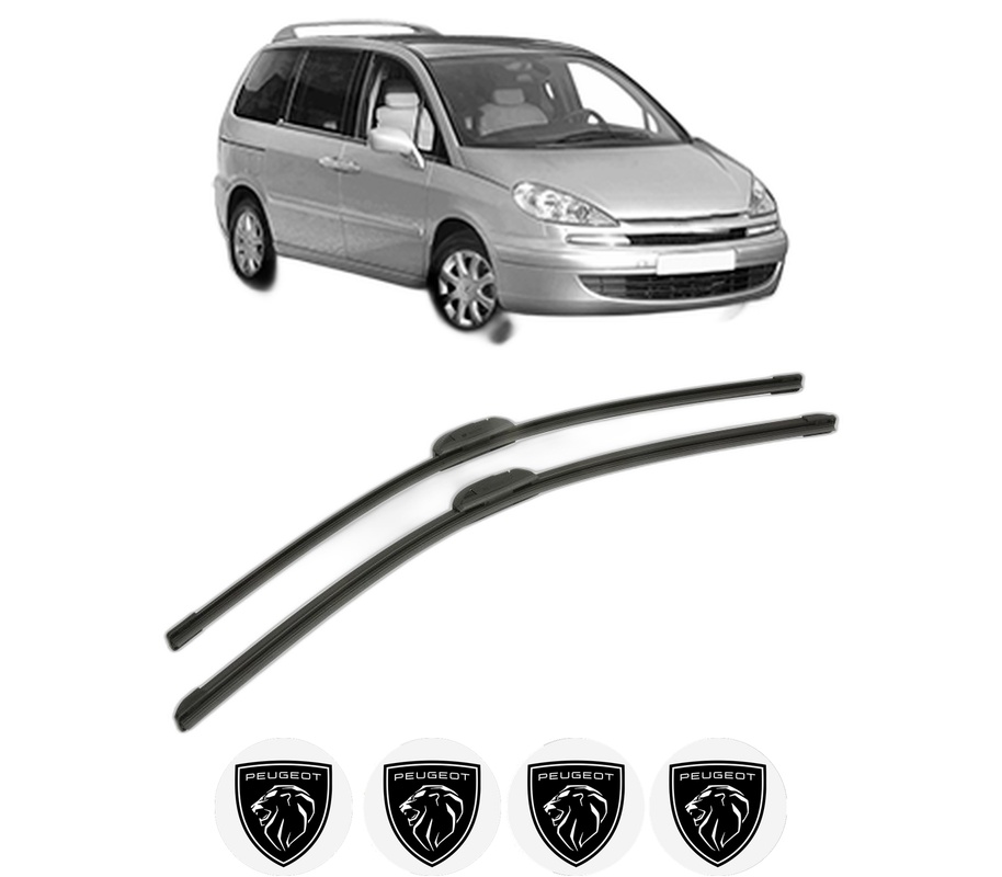 Set stergatoare auto PEUGEOT 807 (EB_) din 2002-2009, pentru parbriz auto, 2 bucati, Bosch Aerotwin Retrofit, din cauciuc siliconat rezistent, 4 Stickere Auto PEUGEOT