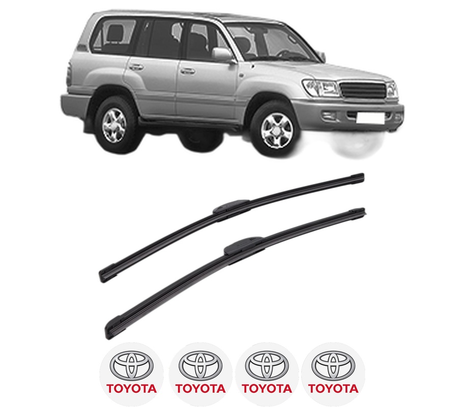 Set stergatoare auto TOYOTA LAND CRUISER 100 (_J1_) din 1998-2007, pentru parbriz auto, 2 bucati, Bosch Aerotwin Retrofit, din cauciuc siliconat rezistent, 4 Stickere Auto TOYOTA