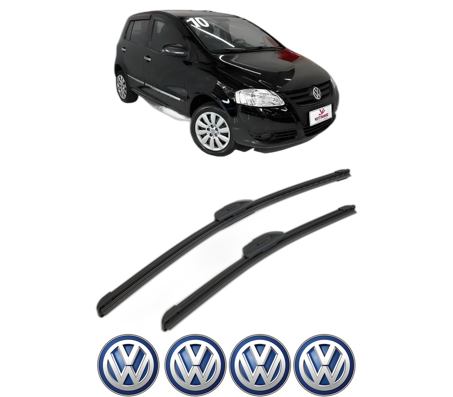 Set stergatoare auto Volkswagen FOX Van (5Z1) din 2010-2011, pentru parbriz auto, 2 bucati, Bosch Aerotwin Retrofit, din cauciuc siliconat rezistent, 4 Stickere Auto Volkswagen