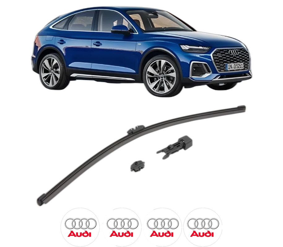Stergator lamela spate AUDI Q5 Sportback (FYT) din 2020, pentru luneta auto, Valeo HydroConnect, din cauciuc siliconat rezistent, 4 Stickere Auto AUDI