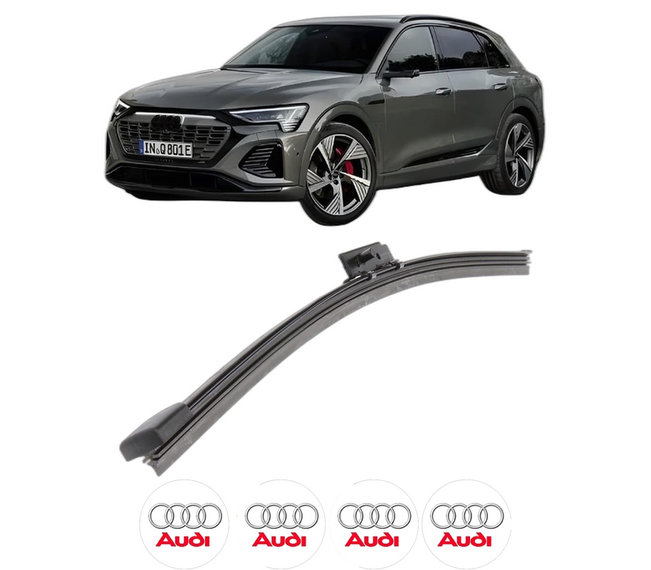 Stergator lamela spate AUDI Q8 E-TRON SUV (GEG) din 2022, pentru luneta auto, Bosch Aerotwin, din cauciuc siliconat rezistent, 4 Stickere Auto AUDI