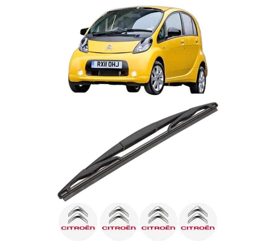 Stergator lamela spate CITROEN C-ZERO din 2010, pentru luneta auto, Valeo Silencio, din cauciuc siliconat rezistent, 4 Stickere Auto CITROEN