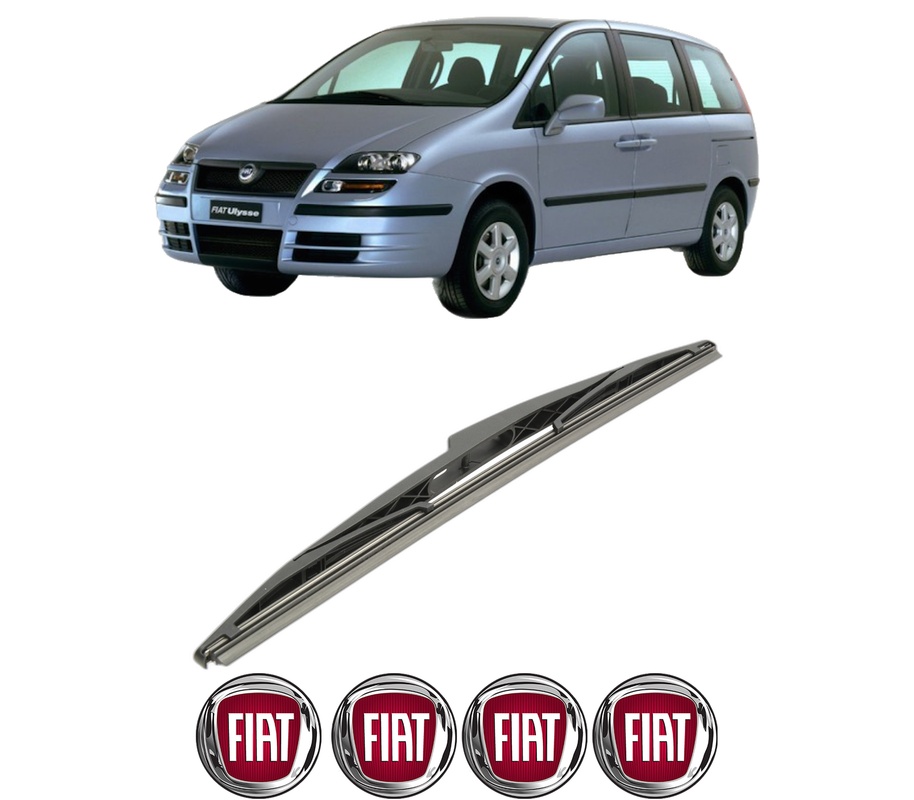 Stergator lamela spate FIAT ULYSSE (179_) din 2002 - 2011, pentru luneta auto, Bosch Twin, din cauciuc siliconat rezistent, 4 Stickere Auto FIAT