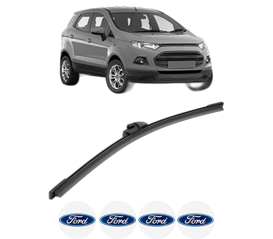 Stergator lamela spate FORD ECOSPORT din 2012 - 2022, pentru luneta auto, Bosch Aerotwin, din cauciuc siliconat rezistent, 4 Stickere Auto FORD