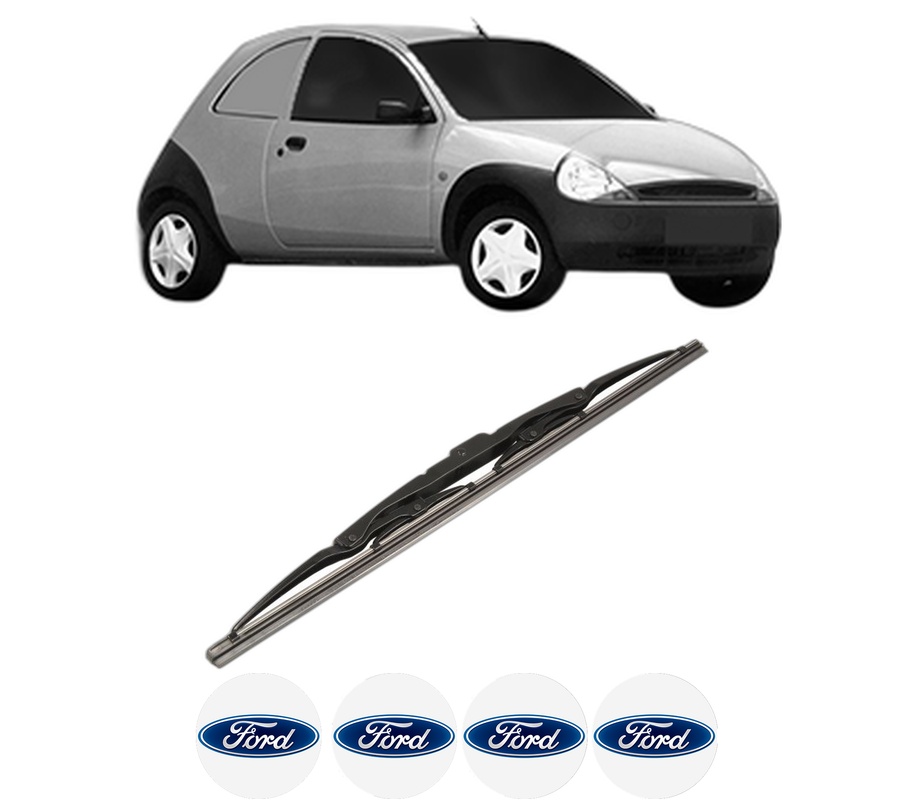 Stergator lamela spate FORD KA Van (RB) din 2002 - 2005, pentru luneta auto, Bosch Twin, din cauciuc siliconat rezistent, 4 Stickere Auto FORD