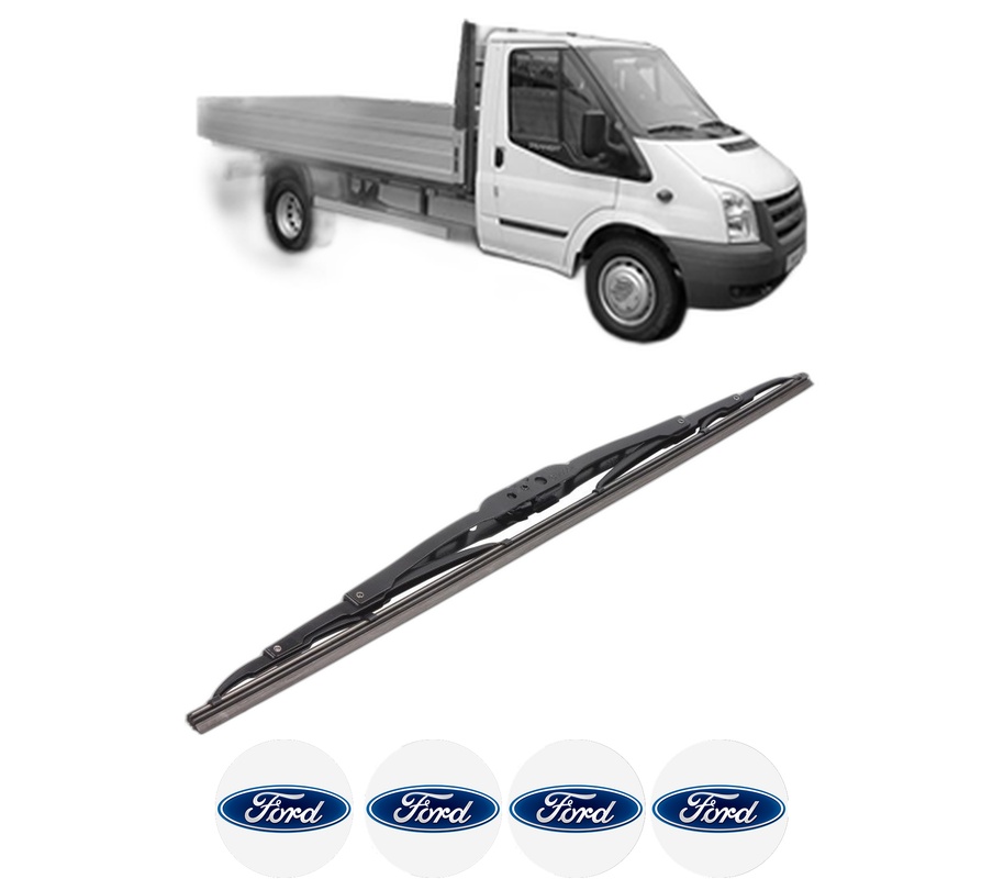 Stergator lamela spate FORD TRANSIT Platform/Chassis (FM_ _, FN_ _, FF_ _) din 2006 - 2014, pentru luneta auto, Bosch Twin, din cauciuc siliconat rezistent, 4 Stickere Auto FORD