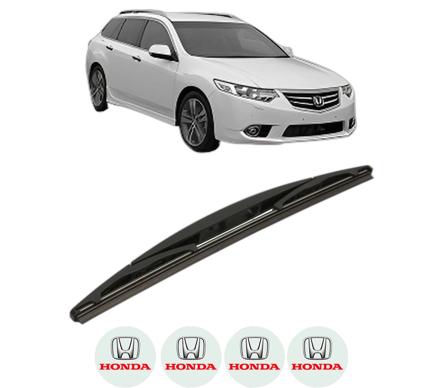 Stergator lamela spate HONDA ACCORD VII Tourer (CM, CN) din 2003 - 2008, pentru luneta auto, Bosch Twin, din cauciuc siliconat rezistent, 4 Stickere Auto HONDA