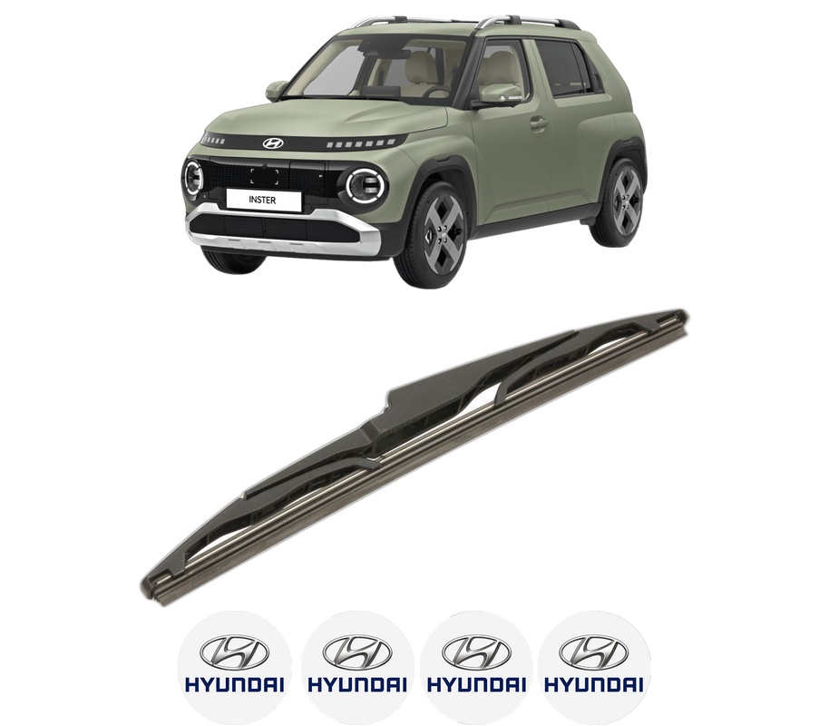 Stergator lamela spate HYUNDAI INSTER (AX1) din 2024, pentru luneta auto, Bosch Twin, din cauciuc siliconat rezistent, 4 Stickere Auto HYUNDAI