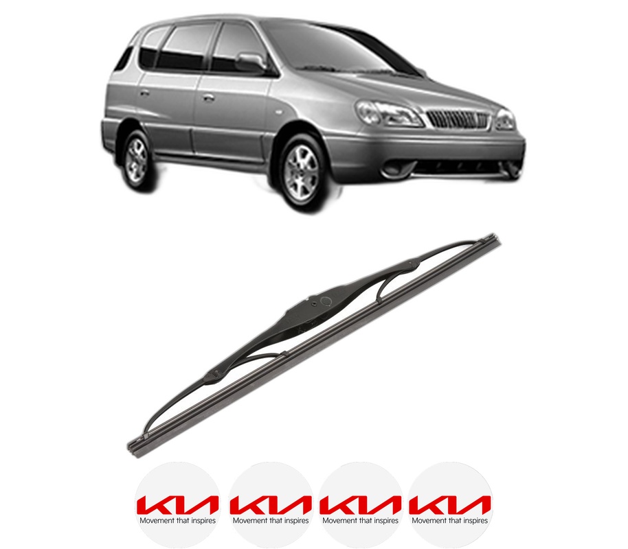 Stergator lamela spate KIA CARENS I MPV (FC, FJ) din 2000 - 2007, pentru luneta auto, Valeo Silencio, din cauciuc siliconat rezistent, 4 Stickere Auto KIA
