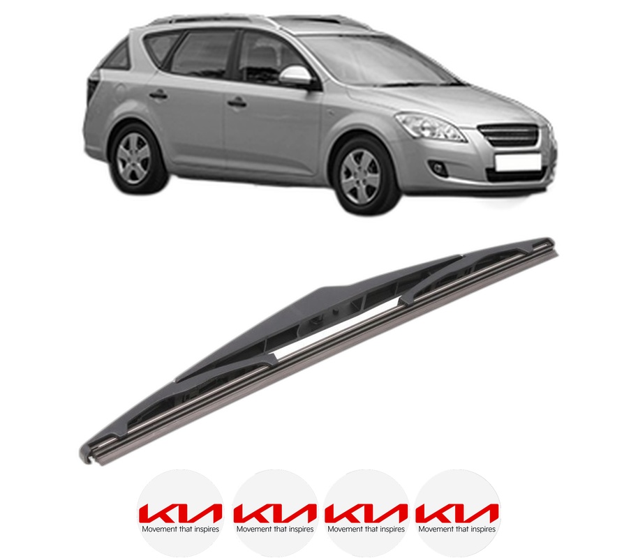 Stergator lamela spate KIA CEE'D SW (ED) din 2007 - 2012, pentru luneta auto, Bosch Twin, din cauciuc siliconat rezistent, 4 Stickere Auto KIA
