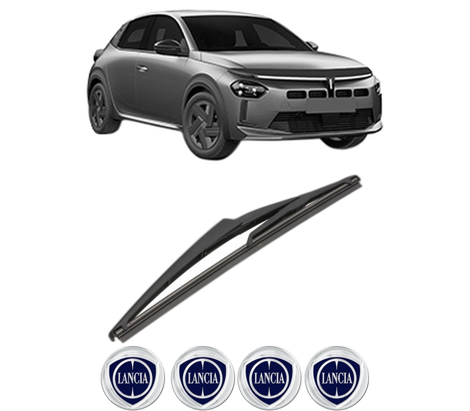 Stergator lamela spate LANCIA YPSILON (L21) din 2024, pentru luneta auto, Valeo Silencio, din cauciuc siliconat rezistent, 4 Stickere Auto LANCIA