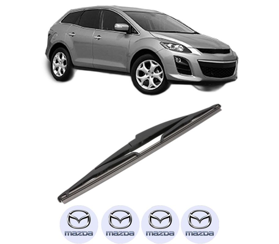Stergator lamela spate MAZDA CX-7 (ER) din 2006 - 2014, pentru luneta auto, Valeo Silencio, din cauciuc siliconat rezistent, 4 Stickere Auto MAZDA