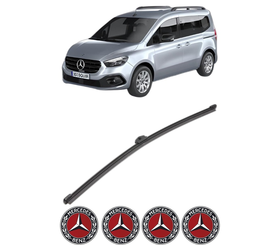Stergator lamela spate MERCEDES-BENZ CITAN Tourer (W420) din 2021, pentru luneta auto, Valeo Silencio Xtrm, din cauciuc siliconat rezistent, 4 Stickere Auto MERCEDES-BENZ