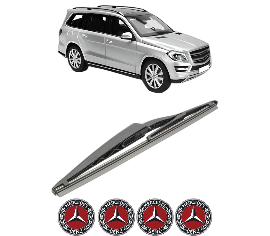Stergator lamela spate MERCEDES-BENZ GL-CLASS (X166) din 2012 - 2015, pentru luneta auto, Bosch Twin, din cauciuc siliconat rezistent, 4 Stickere Auto MERCEDES-BENZ