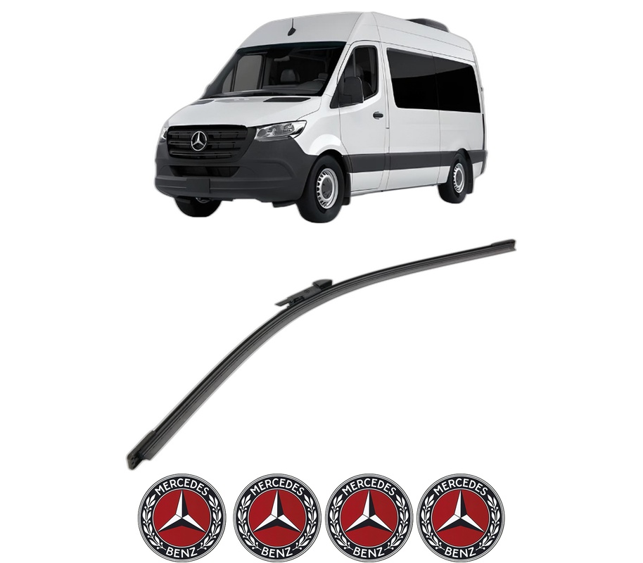 Stergator lamela spate MERCEDES-BENZ SPRINTER 3,5-t Tourer Bus (B907) din 2018 - 2021, pentru luneta auto, Bosch Aerotwin, din cauciuc siliconat rezistent, 4 Stickere Auto MERCEDES-BENZ