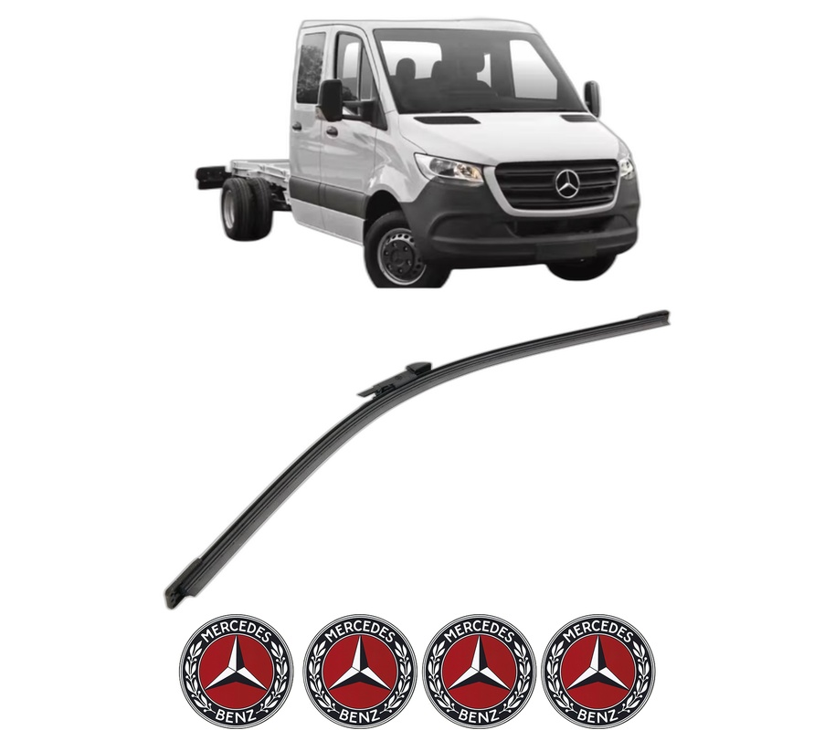 Stergator lamela spate MERCEDES-BENZ SPRINTER 4-t Platform/Chassis (B907, B910) din 2018 - 2021, pentru luneta auto, Bosch Aerotwin, din cauciuc siliconat rezistent, 4 Stickere Auto MERCEDES-BENZ