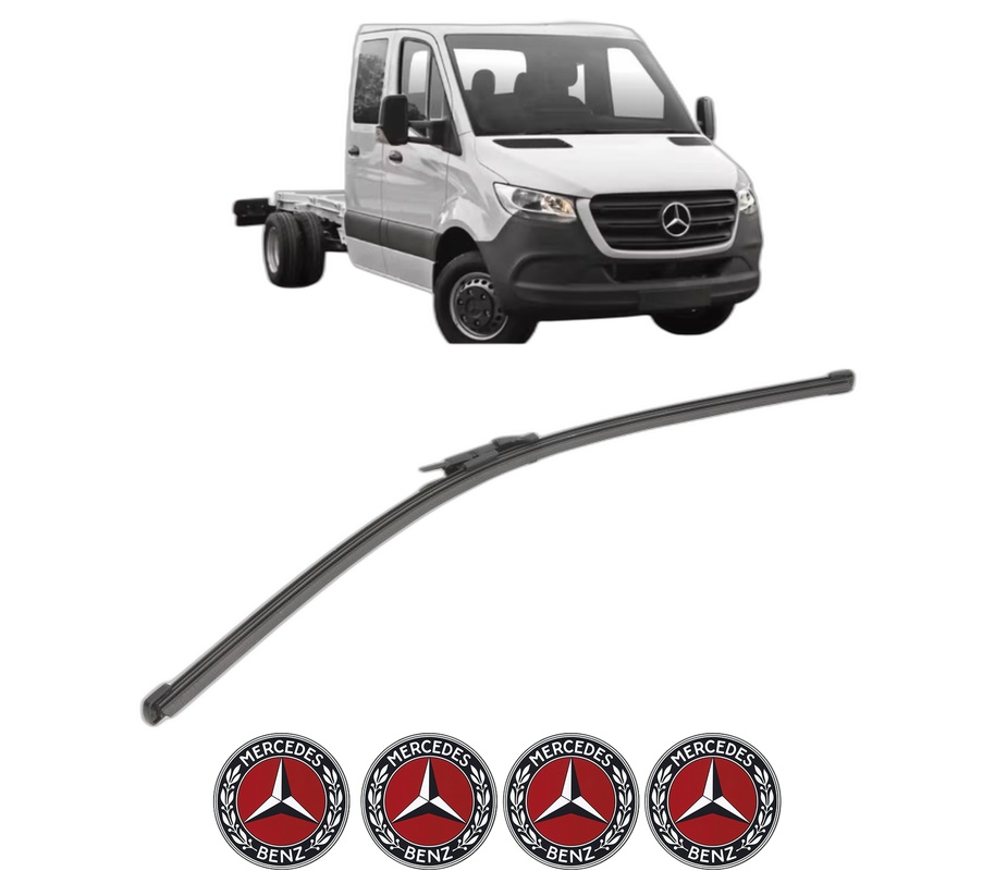 Stergator lamela spate MERCEDES-BENZ SPRINTER 4-t Platform/Chassis (B907, B910) din 2018 - 2021, pentru luneta auto, Valeo Silencio Xtrm, din cauciuc siliconat rezistent, 4 Stickere Auto MERCEDES-BENZ