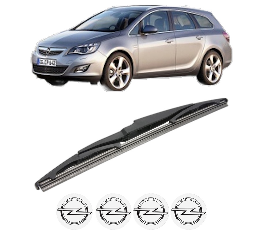 Stergator lamela spate OPEL ASTRA J Sports Tourer (P10) din 2010 - 2015, pentru luneta auto, Bosch Twin, din cauciuc siliconat rezistent, 4 Stickere Auto OPEL