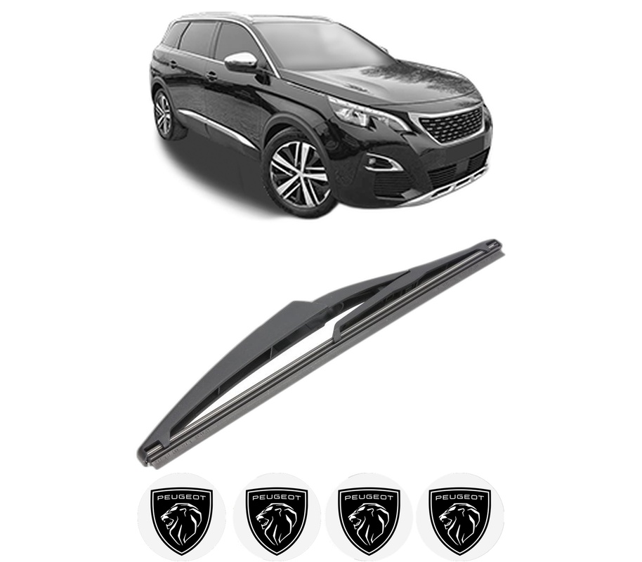 Stergator lamela spate PEUGEOT 508 SW II (FC_, FJ_, F4_) din 2018, pentru luneta auto, Valeo Silencio, din cauciuc siliconat rezistent, 4 Stickere Auto PEUGEOT