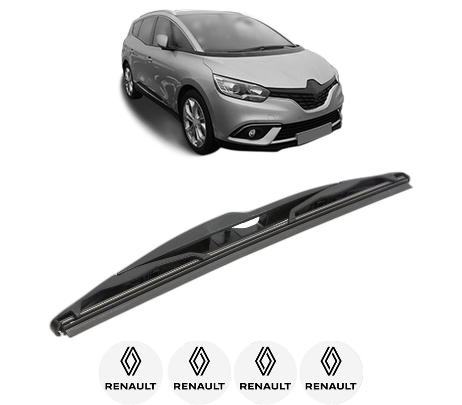 Stergator lamela spate RENAULT SCENIC IV (J9_) din 2016 - 2022, pentru luneta auto, Valeo Silencio, din cauciuc siliconat rezistent, 4 Stickere Auto RENAULT