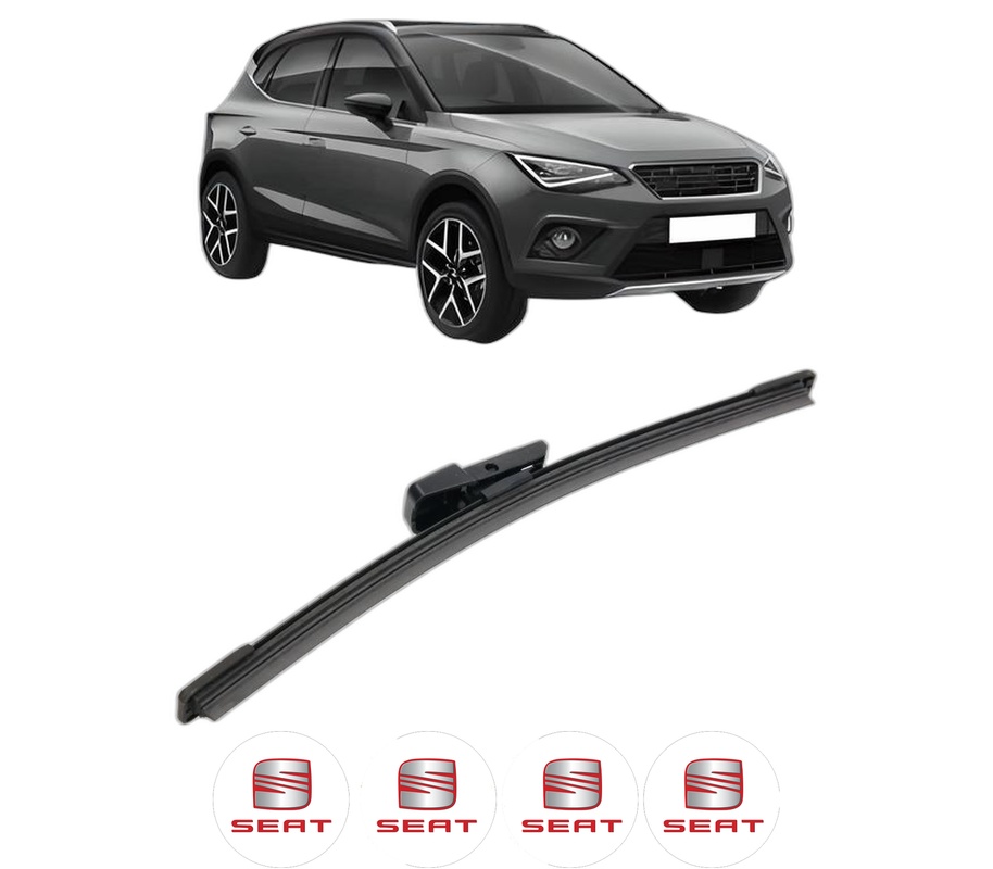 Stergator lamela spate SEAT ARONA (KJ7, KJP) din 2017, pentru luneta auto, Bosch Aerotwin, din cauciuc siliconat rezistent, 4 Stickere Auto SEAT