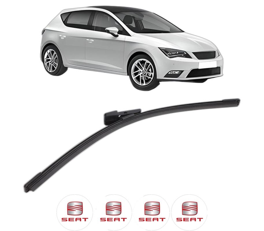 Stergator lamela spate SEAT LEON (5F1) din 2012 - 2020, pentru luneta auto, Bosch Aerotwin, din cauciuc siliconat rezistent, 4 Stickere Auto SEAT