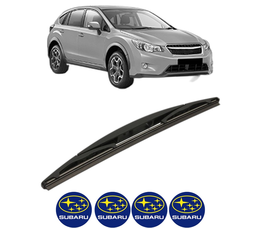 Stergator lamela spate SUBARU XV (_GP_) din 2012 - 2017, pentru luneta auto, Bosch Twin, din cauciuc siliconat rezistent, 4 Stickere Auto SUBARU