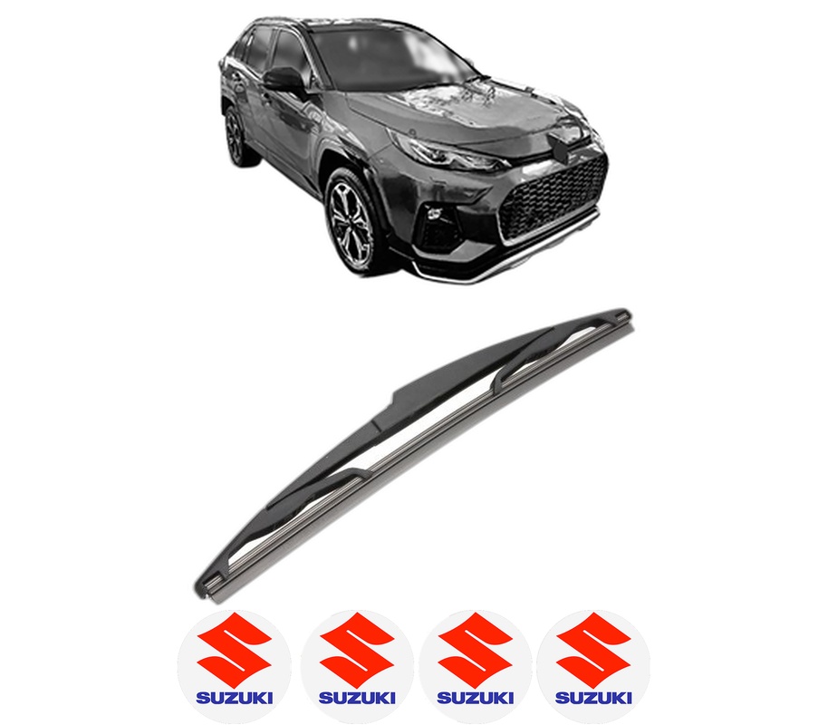 Stergator lamela spate SUZUKI ACROSS (A5Z_) din 2020, pentru luneta auto, Valeo Silencio, din cauciuc siliconat rezistent, 4 Stickere Auto SUZUKI