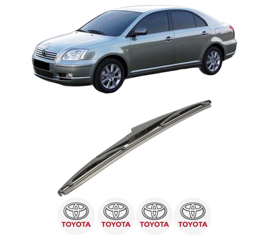 Stergator lamela spate TOYOTA AVENSIS (_T25_) din 2003 - 2008, pentru luneta auto, Bosch Twin, din cauciuc siliconat rezistent, 4 Stickere Auto TOYOTA