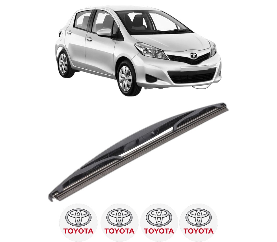 Stergator lamela spate TOYOTA YARIS (_P13_) din 2010 - 2020, pentru luneta auto, Bosch Twin, din cauciuc siliconat rezistent, 4 Stickere Auto TOYOTA