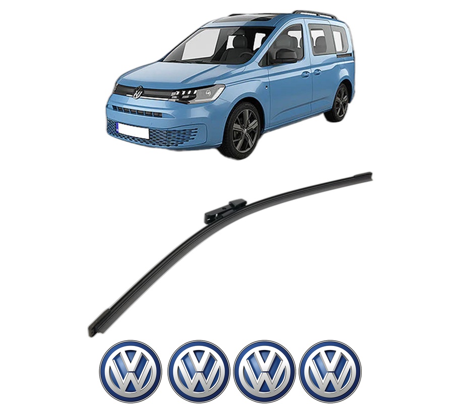 Stergator lamela spate Volkswagen CADDY IV Box Body/MPV (SAA, SAH) din 2015 - 2020, pentru luneta auto, Bosch Aerotwin, din cauciuc siliconat rezistent, 4 Stickere Auto VW