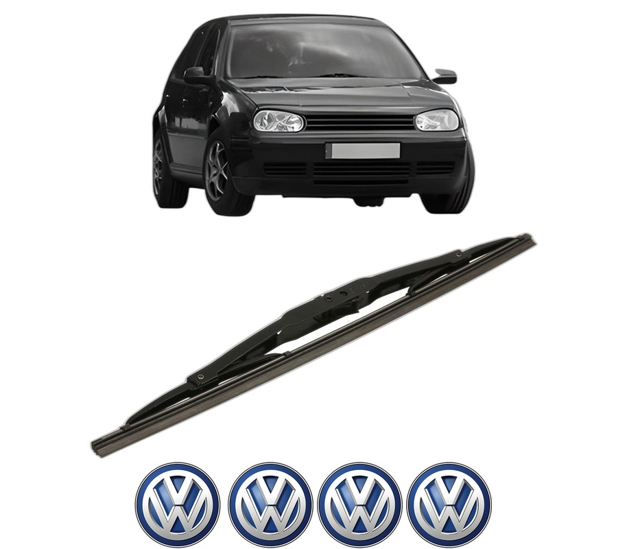 Stergator lamela spate Volkswagen GOLF IV Van (1J1) din 1997 - 2004, pentru luneta auto, Bosch Twin, din cauciuc siliconat rezistent, 4 Stickere Auto VW