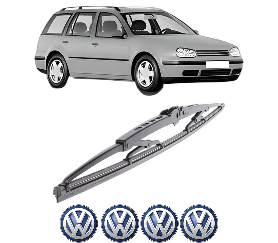 Stergator lamela spate Volkswagen GOLF IV Variant (1J5) din 1999 - 2006, pentru luneta auto, Bosch Twin, din cauciuc siliconat rezistent, 4 Stickere Auto VW