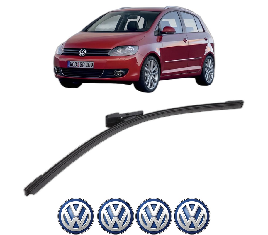 Stergator lamela spate Volkswagen GOLF PLUS Van (521) din 2009 - 2014, pentru luneta auto, Bosch Aerotwin, din cauciuc siliconat rezistent, 4 Stickere Auto VW